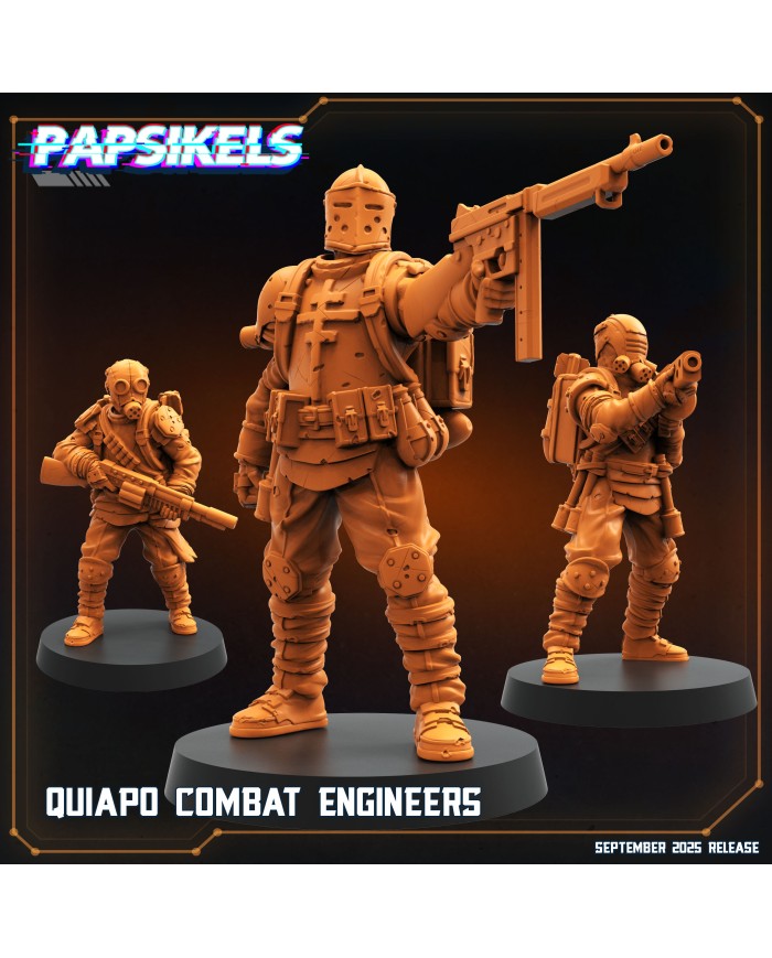 Ingenieros de Combate Quiapo (x3)|Papsikels Miniatures|Miniaturas Trench Crusade