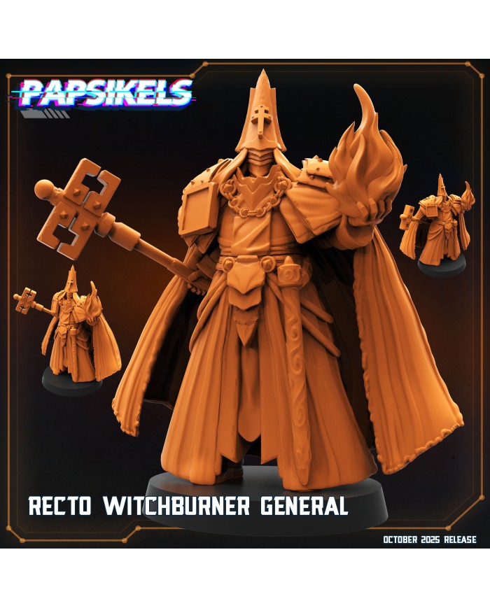 General Quemador de Brujas Recto - A|Papsikels Miniatures|Miniaturas Trench Crusade