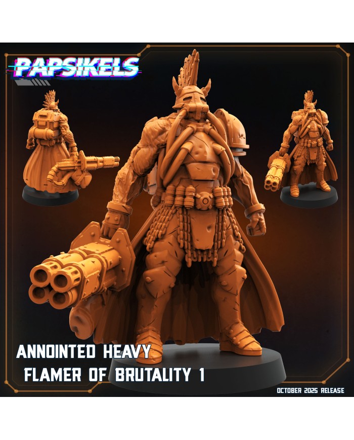 Lanzallamas Pesado Ungido de la Brutalidad - A|Papsikels Miniatures|Miniaturas Trench Crusade