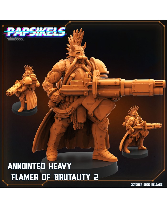 Annointed Heavy Flamer of Brutality 2|Papsikels Miniatures|Trench Crusade Miniatures