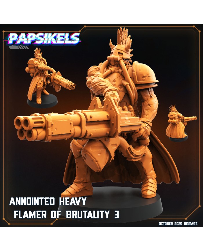 Annointed Heavy Flamer of Brutality 3|Papsikels Miniatures|Trench Crusade Miniatures