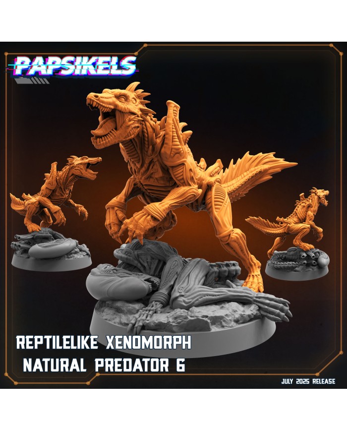 Reptilelike Xenomorph Natural Predator 6|Papsikels Miniatures|Beasts