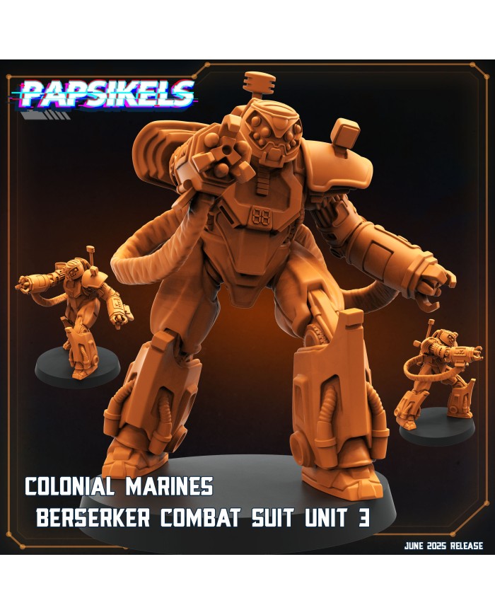 Colonial Marines Berserker Combat Suit Unit 3|Papsikels Miniatures|Colonial Marines