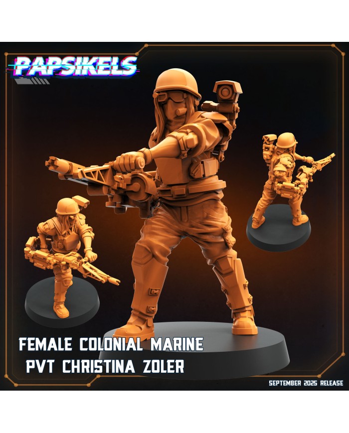 Marine Colonial Humana - PVT Cristina Zoler|Papsikels Miniatures|Marines Coloniales