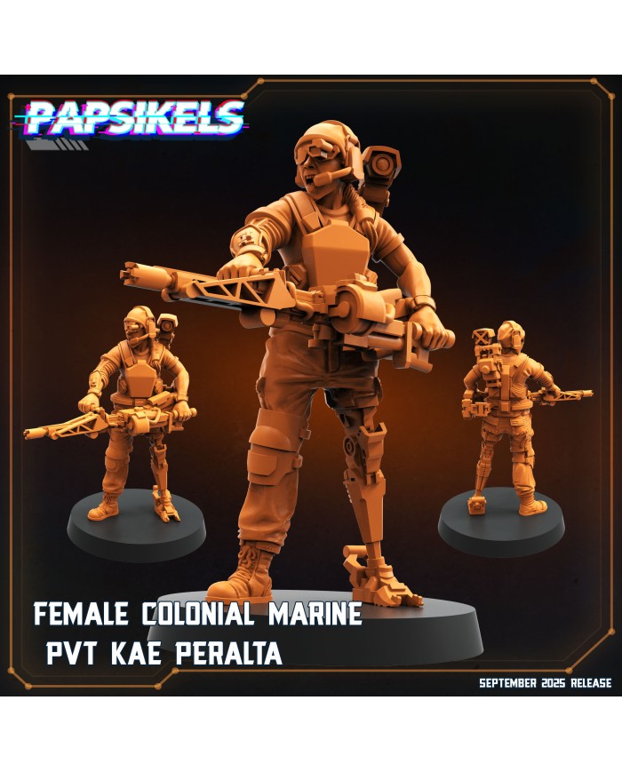 Female Colonial Marine PVT Kae Peralta|Papsikels Miniatures|Colonial Marines