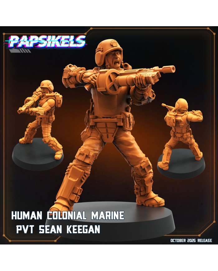 Marine Colonial Humano - PVT Sean Keegan|Papsikels Miniatures|Marines Coloniales