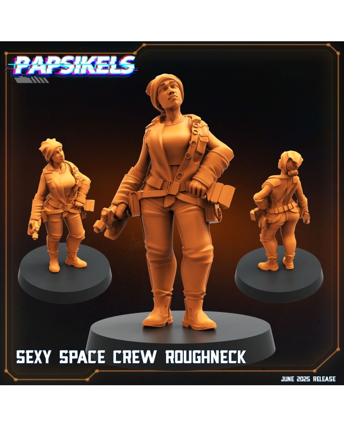 Sexy Space Crew Roughneck|Papsikels Miniatures|Space Crew and Settlers
