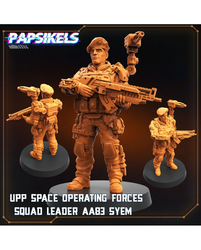 UPP Space Operating Forces Squad Leader AA83 SYEM|Papsikels Miniatures|Union of Progressive Peoples