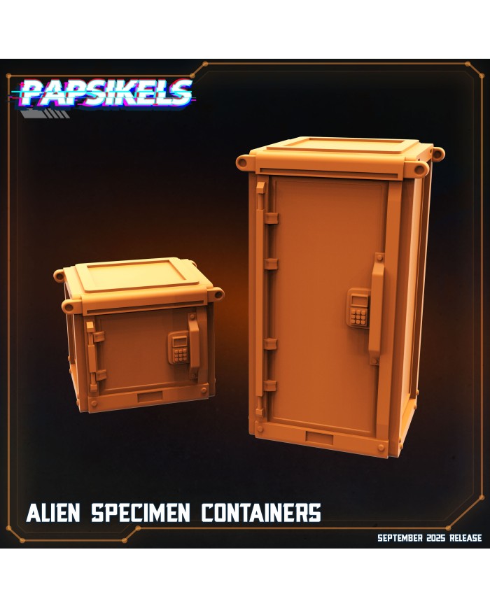Contenedores de Especímenes Alienígenas (x2)|Papsikels Miniatures|Accesorios Sci-Fi