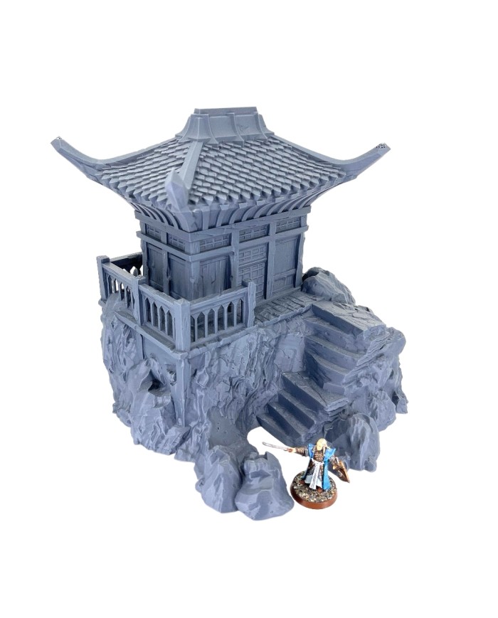 Edificio Oriental de Cathay sobre Rocas|Txarli Factory|Escenografía de Cathay