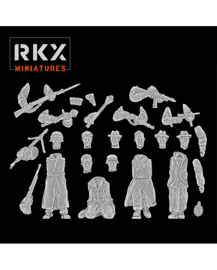 Kit Multiparte de la Milicia Alemana Volkssturm|RKX Miniatures|Alemanes