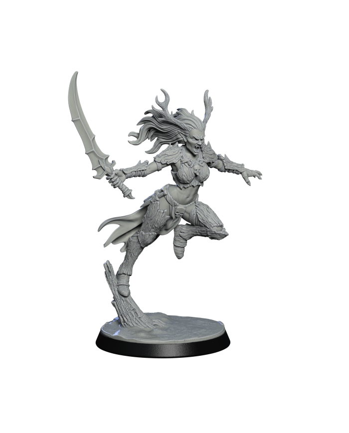 Hija del Lamento con Espada - B|Falcata 3D Studio|Corte de la Sangre Silvana