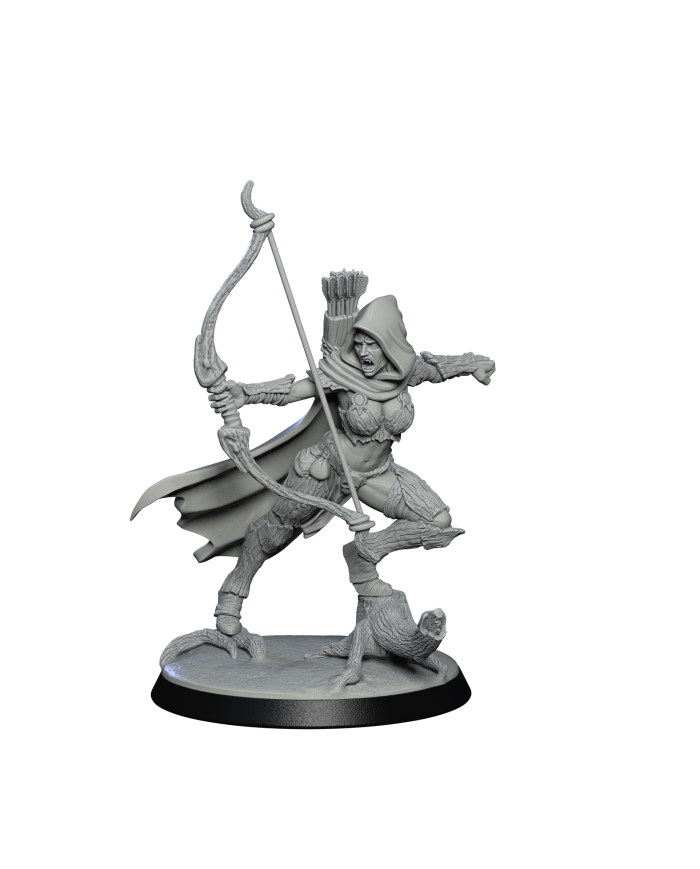 Daughter of Lament with Bow - E|Falcata 3D Studio|Court of the Sylvan Blood