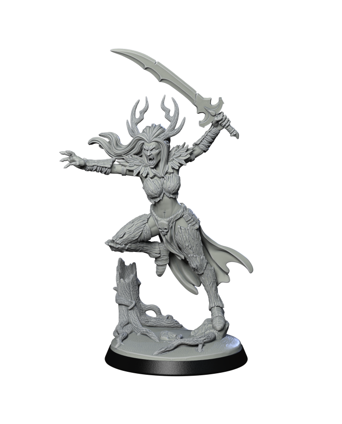 Daughter of Lament with Sword - C|Falcata 3D Studio|Court of the Sylvan Blood