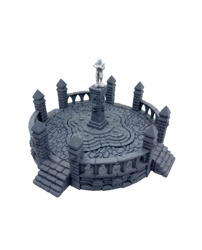 Statue with Platform of Hexengarde City|Tired World Studio|Mordheim Terrain