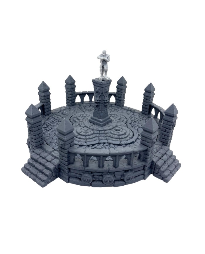 Statue with Platform of Hexengarde City|Tired World Studio|Mordheim Terrain