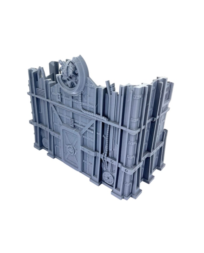 Ruinas Industriales en U (8"x4")|Txarli Factory|Escenografía Ruinas 40K