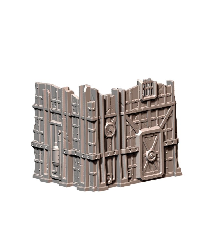 Ruinas Industriales en L (6"x5") - A|Txarli Factory|Escenografía Ruinas 40K