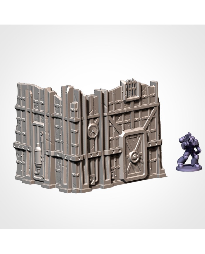 Industrial Ruins in L-shape (6"x5") - A|Txarli Factory|40K Ruins Terrain
