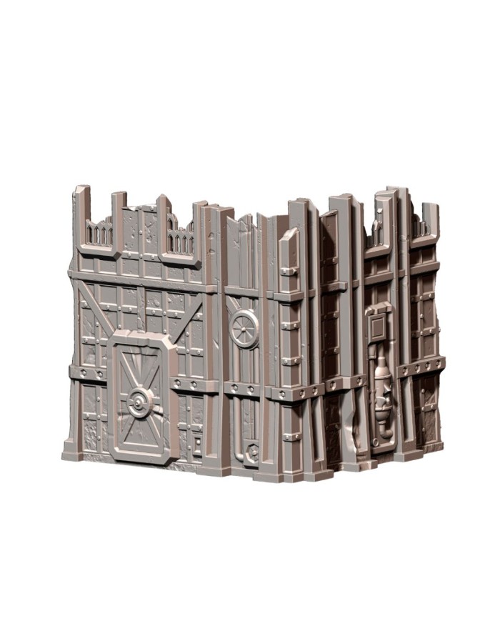 Ruinas Industriales en L (6"x5") - B|Txarli Factory|Escenografía Ruinas 40K