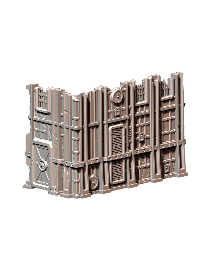 Industrial Ruins in L-shape (8"x4") - A|Txarli Factory|40K Ruins Terrain