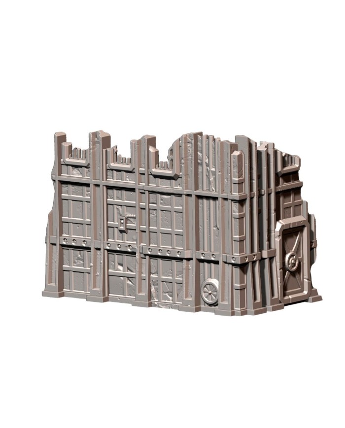 Industrial Ruins in L-shape (8"x4") - B|Txarli Factory|40K Ruins Terrain
