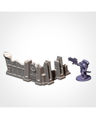 Ruinas Industriales en L (5"x3") - B|Txarli Factory|Escenografía Ruinas 40K