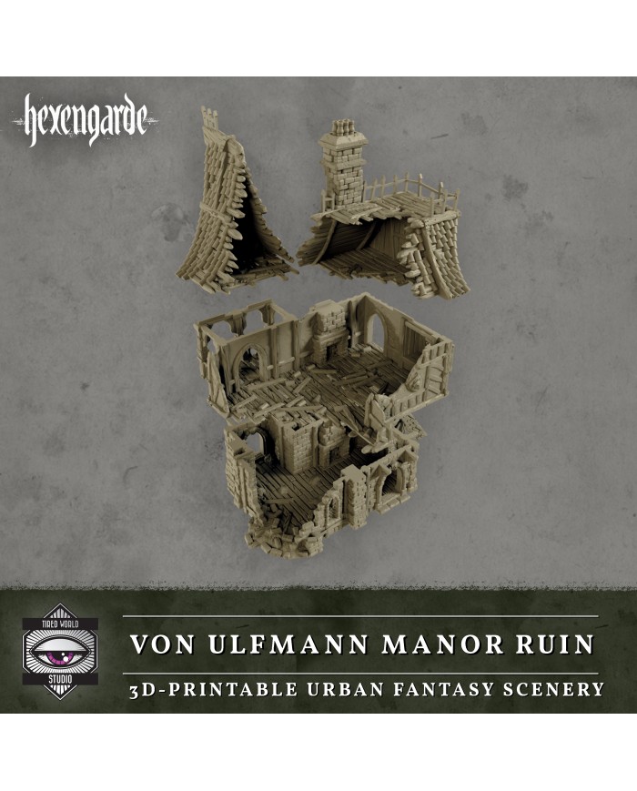 Ruinas de la Mansión Von Ulfmann de Hexengarde|Tired World Studio|Escenografia Mordheim