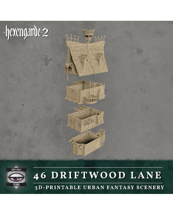 Edificio de la Calle del Madero Flotante 46 de Hexengarde|Tired World Studio|Escenografia Mordheim