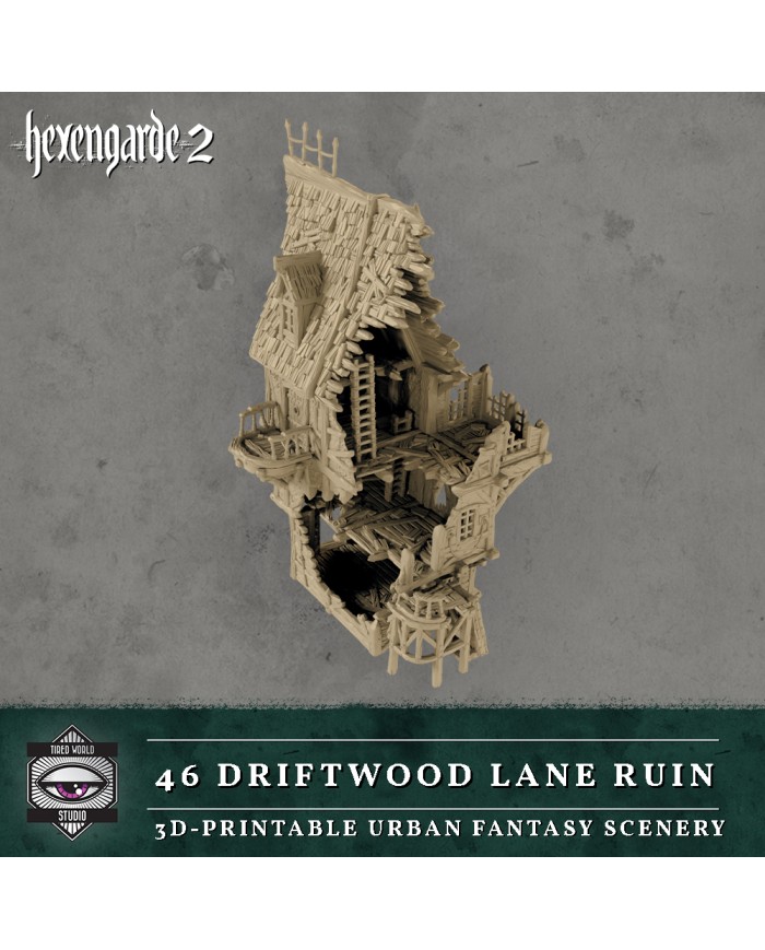 46 Driftwood Lane Ruin of Hexengarde City|Tired World Studio|Mordheim Terrain