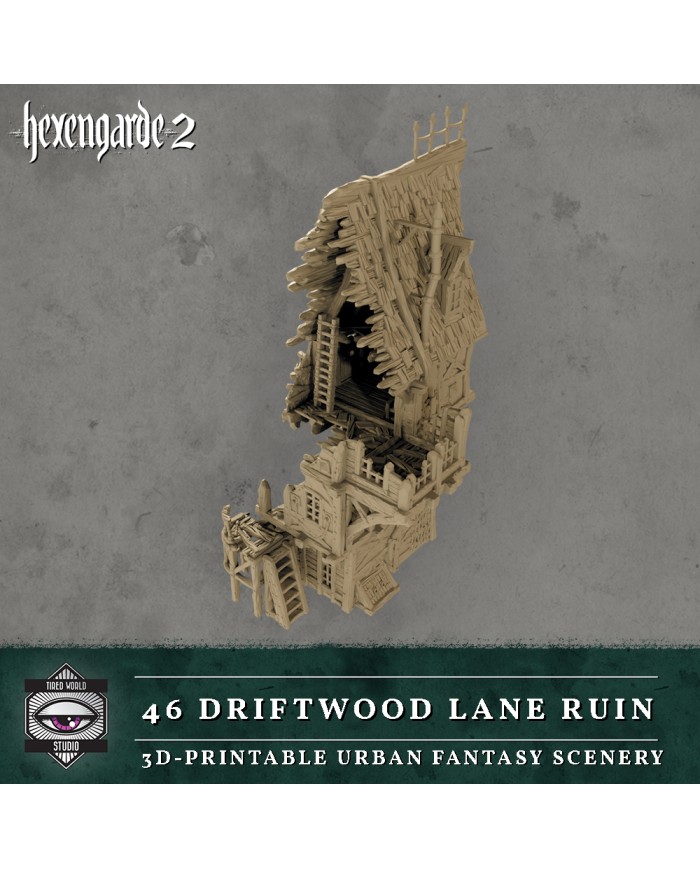 46 Driftwood Lane Ruin of Hexengarde City|Tired World Studio|Mordheim Terrain