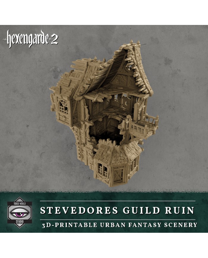 Stevedores Guild Ruin of Hexengarde City|Tired World Studio|Mordheim Terrain