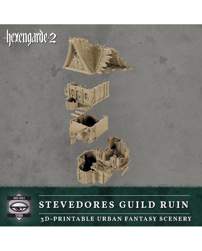Stevedores Guild Ruin of Hexengarde City|Tired World Studio|Mordheim Terrain