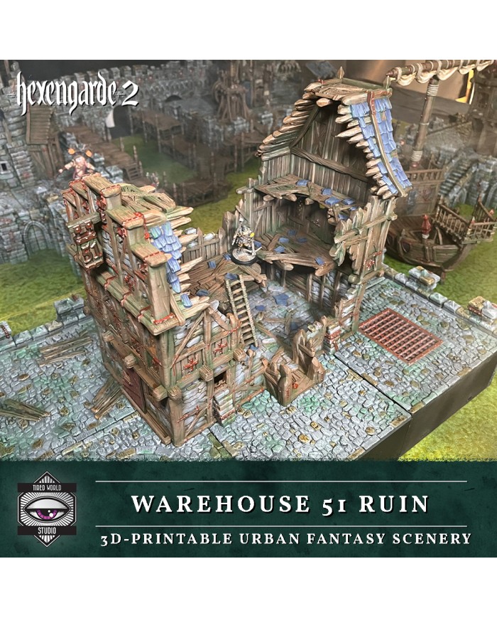 Warehouse 51 Ruin of Hexengarde City|Tired World Studio|Mordheim Terrain