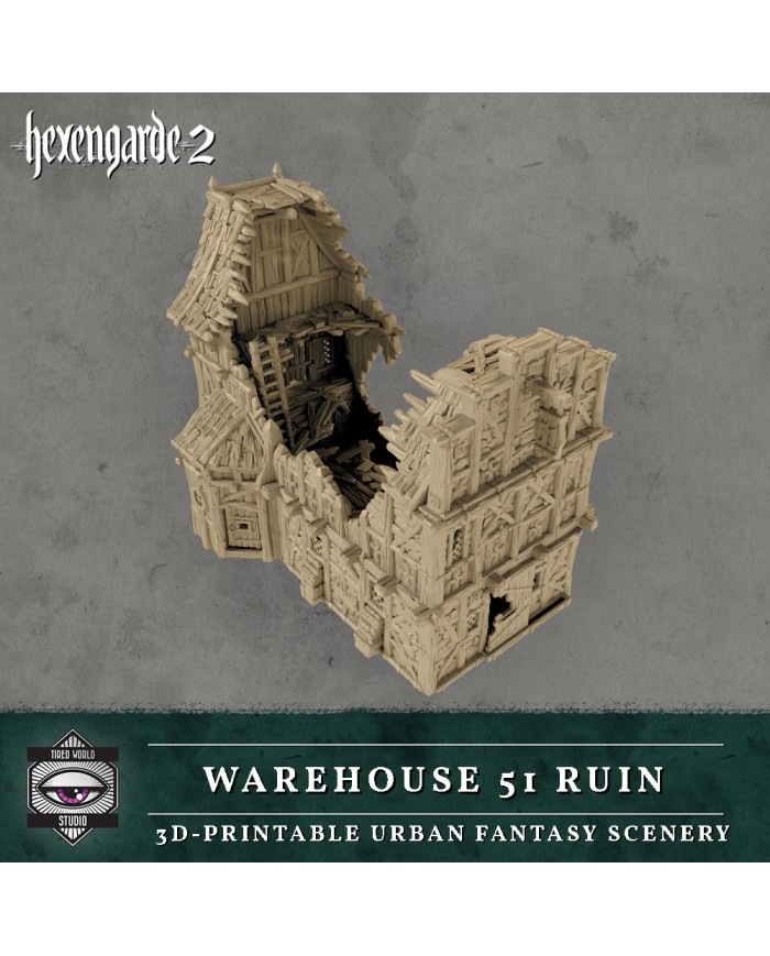 Warehouse 51 Ruin of Hexengarde City|Tired World Studio|Mordheim Terrain