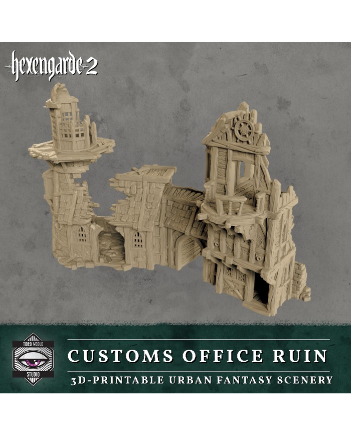 Customs Office Ruin of Hexengarde City|Tired World Studio|Mordheim Terrain