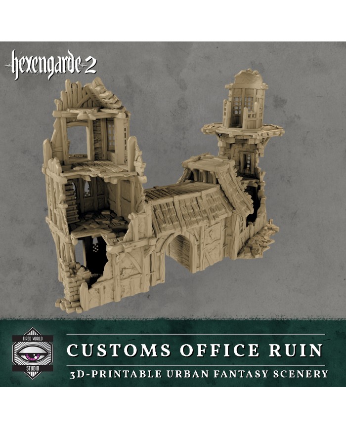 Customs Office Ruin of Hexengarde City|Tired World Studio|Mordheim Terrain