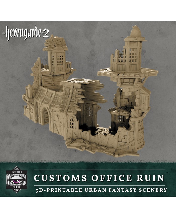 Customs Office Ruin of Hexengarde City|Tired World Studio|Mordheim Terrain