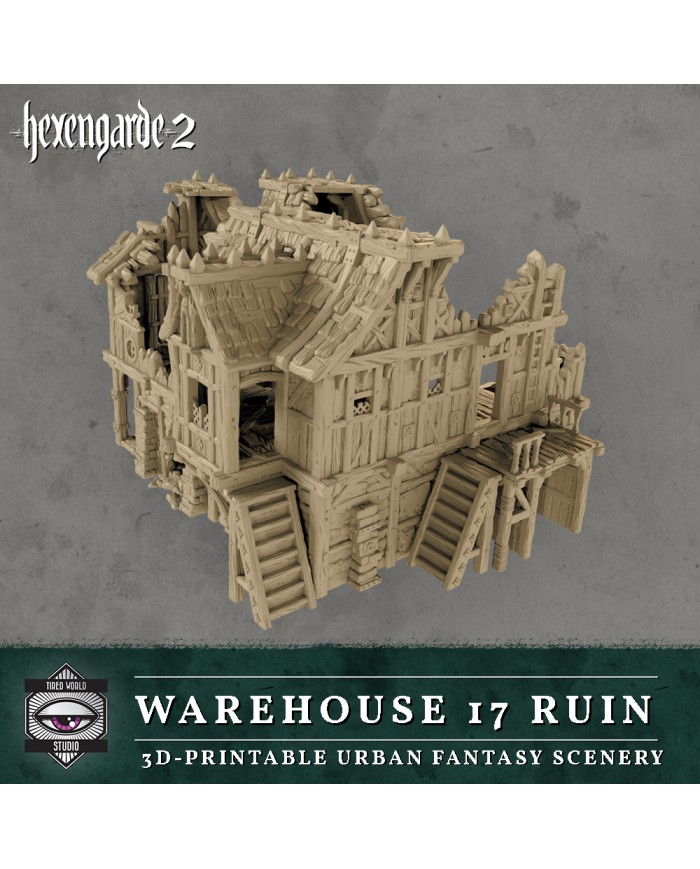 Warehouse 17 Ruin of Hexengarde City|Tired World Studio|Mordheim Terrain
