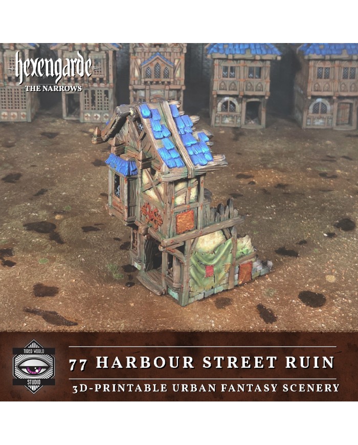77 Harbour Street Ruin of Hexengarde City - A|Tired World Studio|Mordheim Terrain