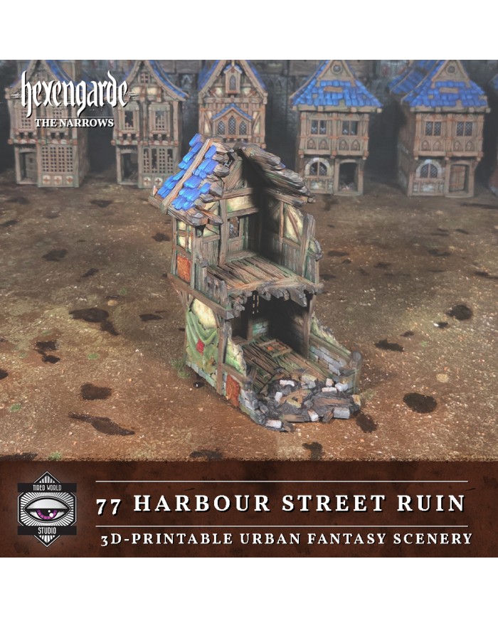 Ruinas de la Calle del Puerto 77 de Hexengarde - A|Tired World Studio|Escenografia Mordheim