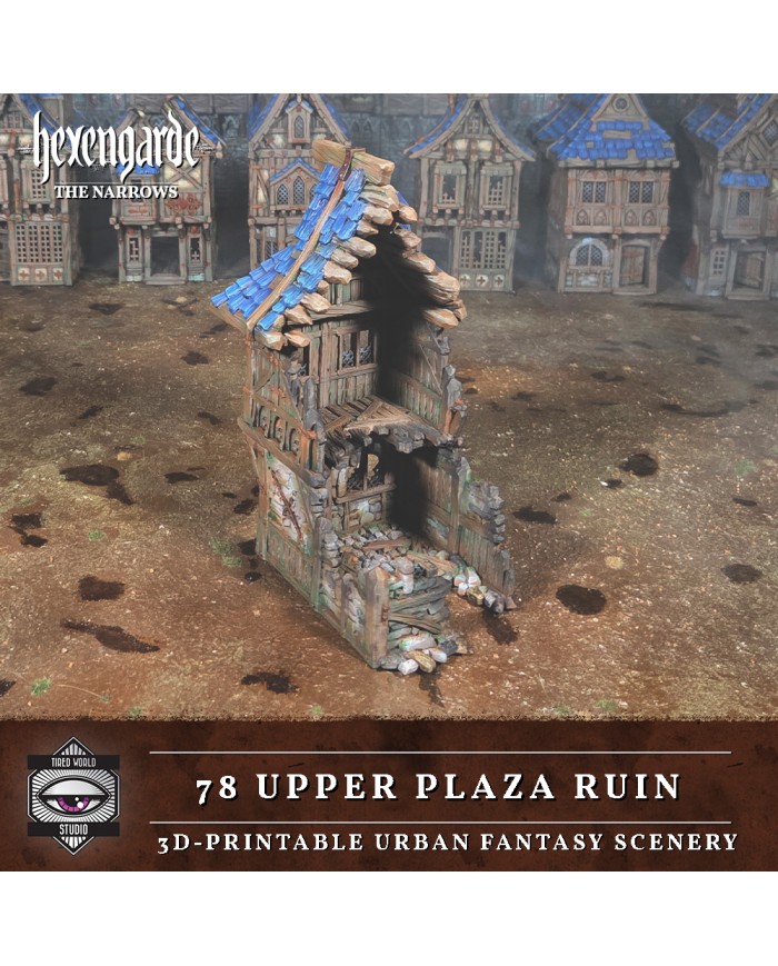 78 Upper Plaza Ruin of Hexengarde City - A|Tired World Studio|Mordheim Terrain