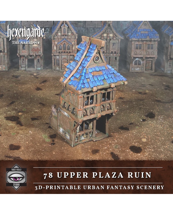 78 Upper Plaza Ruin of Hexengarde City - A|Tired World Studio|Mordheim Terrain