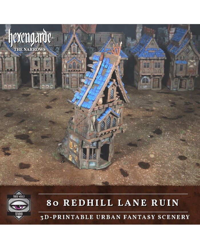 80 Redhill Lane Ruin of Hexengarde City - A|Tired World Studio|Mordheim Terrain