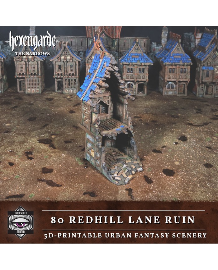 80 Redhill Lane Ruin of Hexengarde City - A|Tired World Studio|Mordheim Terrain