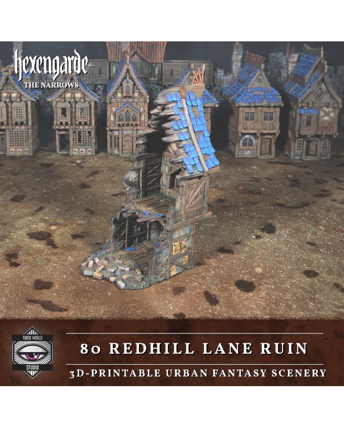 80 Redhill Lane Ruin of Hexengarde City - A|Tired World Studio|Mordheim Terrain
