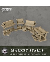 Market Stalls of Hexengarde City|Tired World Studio|Mordheim Terrain