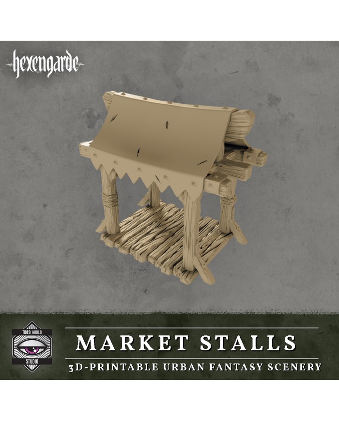 Puestos del Mercado de Hexengarde|Tired World Studio|Escenografia Mordheim