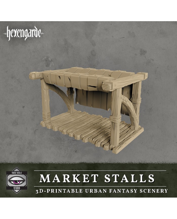 Puestos del Mercado de Hexengarde|Tired World Studio|Escenografia Mordheim