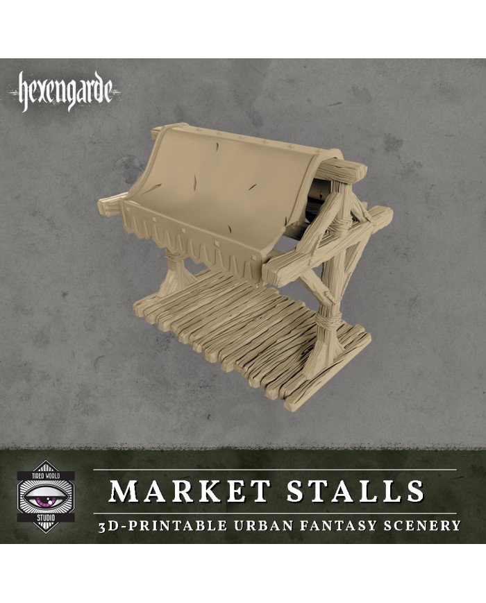 Market Stalls of Hexengarde City|Tired World Studio|Mordheim Terrain